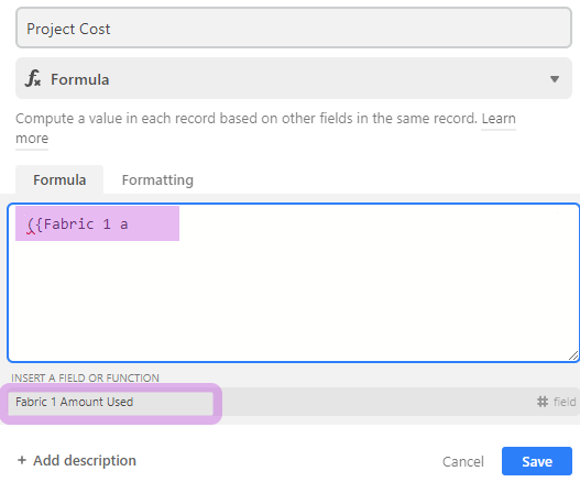 Electronically Organize Fabric and Patterns in Airtable